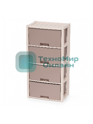 Комод Альтернатива Колорит, 4 секции, бежевый М7834
