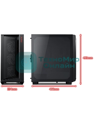 Компьютерный корпус ADATA XPG CRUISERST черный Mid-Tower, Micro-ATX, Mini-ITX, Standard-ATX