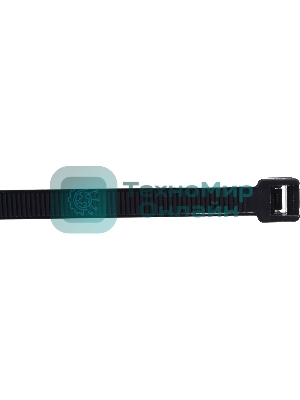 Нейлоновые стяжки Fortisflex КСС 8х300 черный 100 штук