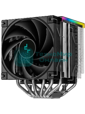 Кулер для процессора DEEPCOOL AK620 DIGITAL SE LGA20XX/1700/1200/115X/AM5/AM4 (9шт/кор, TDP 260W, PWM, DUAL Fan 120мм, 6 тепл. трубок, ARGb, черный) RET (R-AK620-BKADMN-GJD)