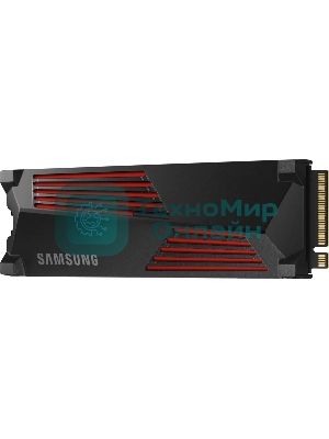 Накопитель SSD Samsung 990 PRO, 2000Gb, PCIe 4.0 x4, M.2 2280, NVMe, R/W 7450/6900, с радиатором