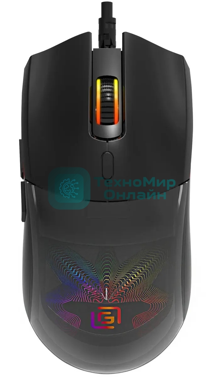 Мышь проводная Oklick 714GM черный, 3200 dpi, USB, кнопки - 7