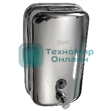 Дозатор жидкого мыла настенный, металический с глазком, из нержавеющей стали 1000 мл BRIMIX 615