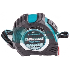 Рулетка Gross Magnetisch, 3 м х 16мм, обрезин. корпус, автоматич. фиксация, нейлон. покр., магн. зацеп