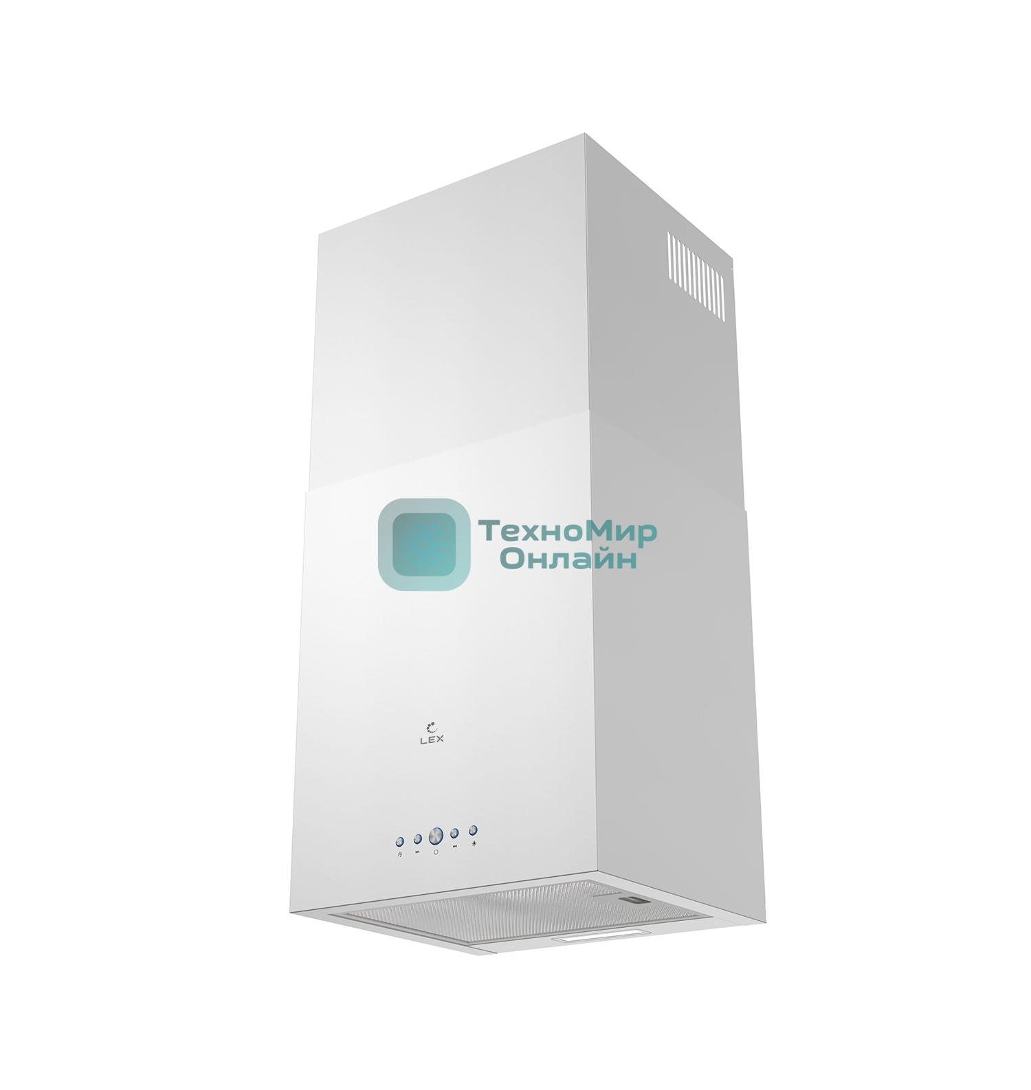 Вытяжка островная LEX Mono 400 белый, 40 см, 850 куб. м/ч, 50 дБ