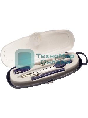 Готовальня Silwerhof Daily, корпус синий, металл, 12 см, в комплекте: 5 предметов