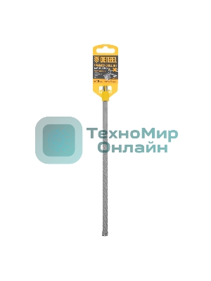 Бур по бетону Denzel цельная крестовая пластина, 10x265 мм, SDS PLUS
