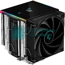 Кулер для процессора DEEPCOOL AK620 DIGITAL SE LGA20XX/1700/1200/115X/AM5/AM4 (9шт/кор, TDP 260W, PWM, DUAL Fan 120мм, 6 тепл. трубок, ARGb, черный) RET (R-AK620-BKADMN-GJD)
