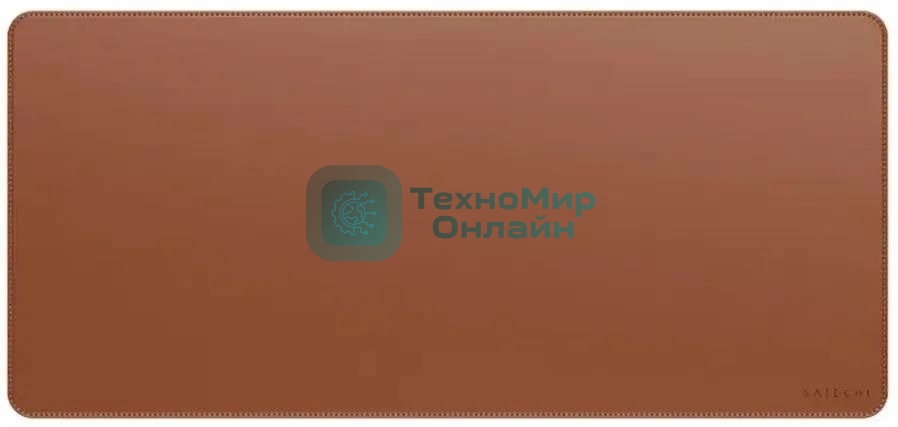 Коврик для мыши и клавиатуры большой из веганской кожи Satechi Vegan-Leather Premium Desk Mat, коричневый
