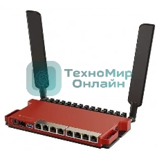 Роутер беспроводной MikroTik L009UiGS-2HaxD-IN AX600 10/100/1000BASE-TX, 2.4Ггц, 8*1Gbit, 1*SFP 2.5Gbit