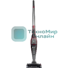 Пылесос вертикальный BQ VCA0401H серый/красный, питание от аккумулятора, 40 Вт, уборка сухая, пылесборник 0.6 л, работа от АКБ max 45 мин