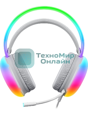 Гарнитура Defender Ignis белый, проводная, подсветка