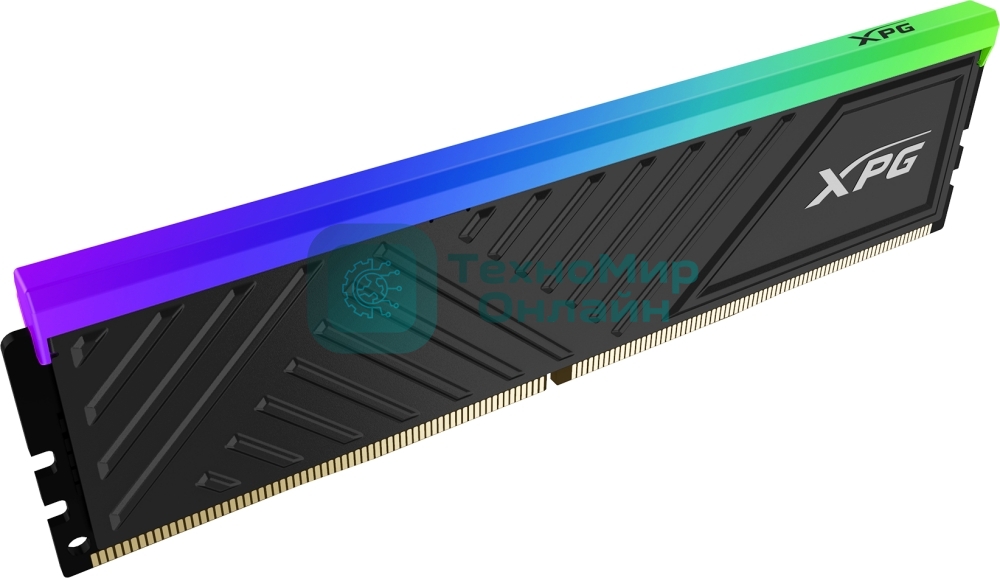 Оперативная память XPG Spectrix D35G RGb, 8Gb (1x8GB), DDR4, 3200MHz, CL16, DIMM, с радиатором, черный, RGb