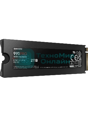 Накопитель SSD Samsung 990 PRO, 2000Gb, PCIe 4.0 x4, M.2 2280, NVMe, R/W 7450/6900, с радиатором