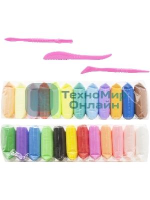 Пластилин легкий Silwerhof Create LC24OP-360st 24цв. 15гр. стек 3шт пакет