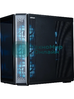 Компьютерный корпус ZALMAN MidTower P60 black (ATX, без БП, 2xUSB 3.0+USB Type C, 5x120мм ARGb) (Zalman P60 Black)