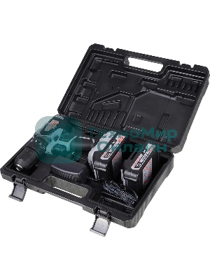 Дрель-шуруповерт аккумуляторная ИНТЕРСКОЛ ДАУ-13/18ВК, Аккумуляторный, 18В, 2 АКБ, Ударный, Кейс