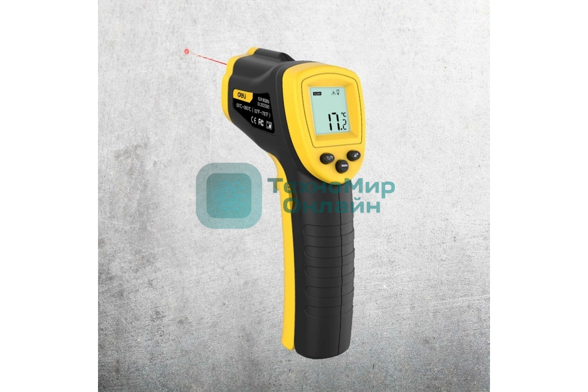 Инфракрасный пирометр (термометр) Deli DL333380