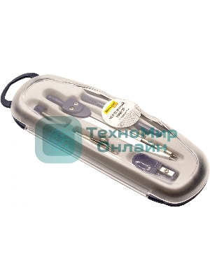 Готовальня Silwerhof Daily, корпус синий, металл, 12 см, в комплекте: 5 предметов