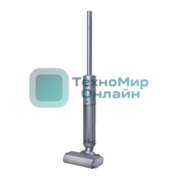 Пылесос вертикальный BQ VCA1003W холодный серый, питание от аккумулятора, 14 Вт, уборка суxая/влажная, пылесборник 0.36 л
