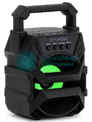 Колонка портативная Hyundai H-PS1000 черный 9 Вт 1.0 BT/USB 10м 500mAh