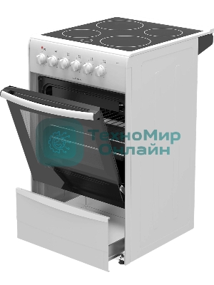 Плита электрическая Darina B 3607 W белый/черный, конфорок 4 шт, духовка 50 л, 50 см x 85 см x 56 см