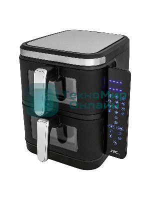 Аэрогриль JVC JK-MB105 черный, 3400 Вт, 12 л, сенсор, 10 программ
