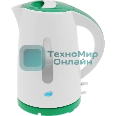 Чайник электрический Великие Реки Томь-1 белый/зеленый