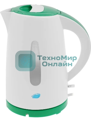 Чайник электрический Великие Реки Томь-1 белый/зеленый