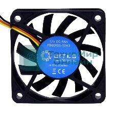 Вентилятор для корпуса 5bites FB6010S-12H3 черный, 60 x 60 мм, 3800 об/мин, 30 дБ, 3 pin