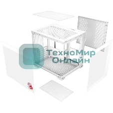 Компьютерный корпус Bloody CC-121 белый без БП mATX 7x120мм 1xUSB2.0 1xUSB3.0 audio