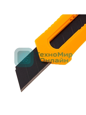 Нож Denzel 18 мм, сменное лезвие, SK4, облегченный корпус, нажимной фиксатор