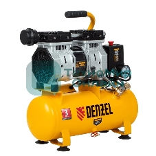 Компрессор Denzel DLS650/10 безмаслянный малошумный 650 Вт, 120 л/мин,ресивер 10 л