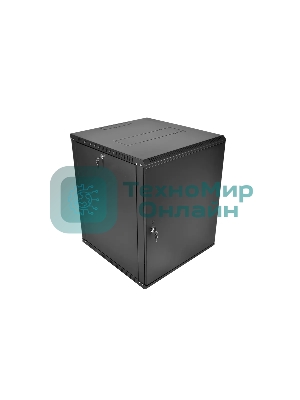Шкаф телекоммуникационный настенный разборный ЦМО ЭКОНОМ 15U (600 350) дверь металл, черный