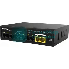 Коммутатор неуправляемый Tenda S110GPC PoE, 10 портов, 8x100 Мбит/с, 2х1 Гбит/с, PoE 8х30 Вт (до 80 Вт), настольный