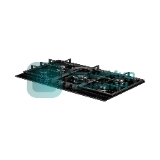 Газовая варочная панель Kuppersberg FG 95 B, закаленное стекло, ширина 90 см, 5 газовых конфорок, WOK конфорка(4,2 кВт), автоподжиг, газ-контроль, чугунные решетки, черный