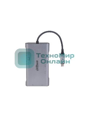 USB-концентратор Dahua 9 in 1 USB 3.1 Type-C to USB 3.0 + HDMI + RJ45 + VGA + SD/TF +PD Docking Station