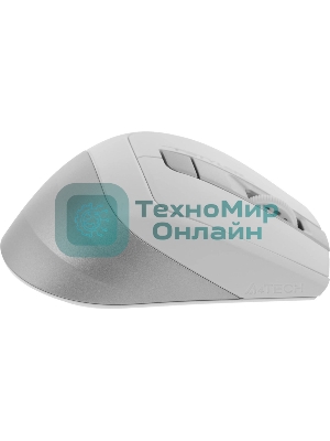 Мышь беспроводная A4Tech Fstyler FG35 серебристый/белый, 2000 dpi, радиоканал, USB, кнопки - 6