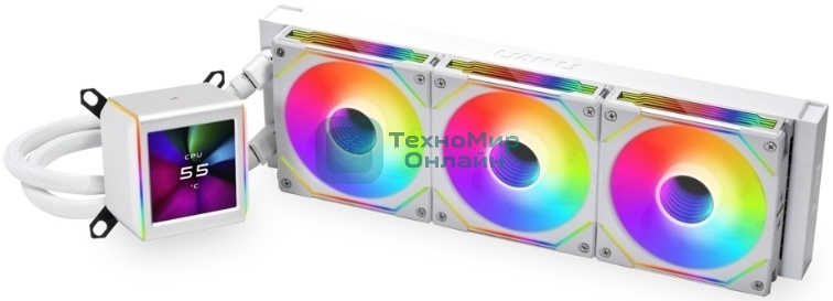 Система жидкостного охлаждения Lian-Li Galahad II LCD 360 SL-INF ARGB G89.GA2ALCD36INW.00 белый 120мм алюминий+медь 1200rpm 29db 4-pin