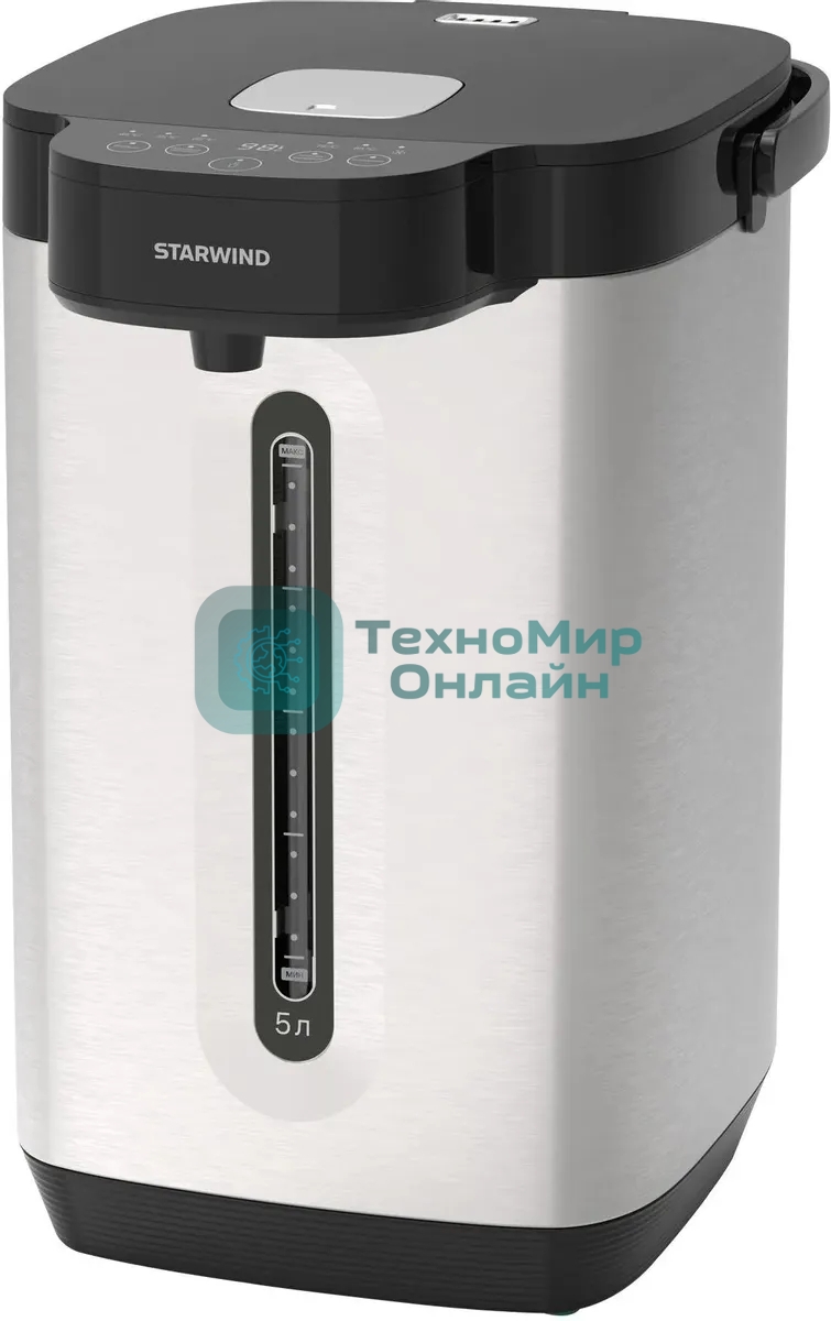 Термопот Starwind STP5751 5.2 л, 800 Вт, серебристый/черный