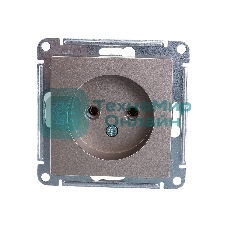Механизм розетки 1-м СП AtlasDesign без заземл. 16А шампань SchE ATN000541