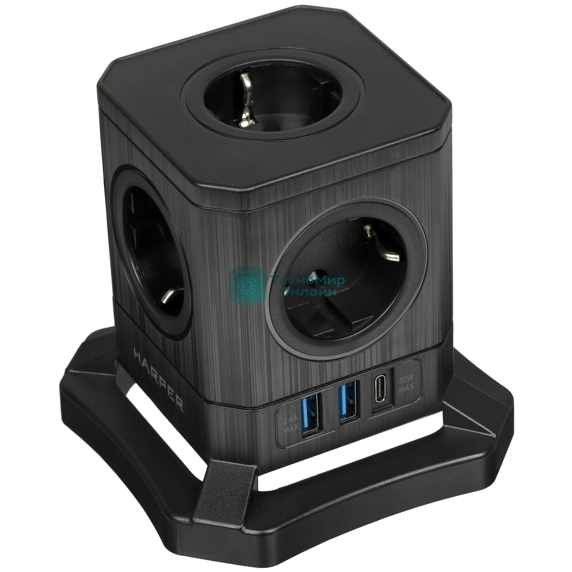 Сетевой фильтр HARPER UCH-730 Black PD3.0