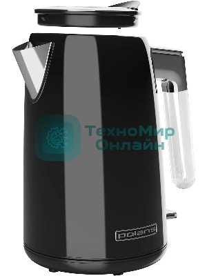 Чайник электрический Polaris PWK 1746CA Water Way Pro 1.7 л, 2200 Вт, черный (корпус: нержавеющая сталь)