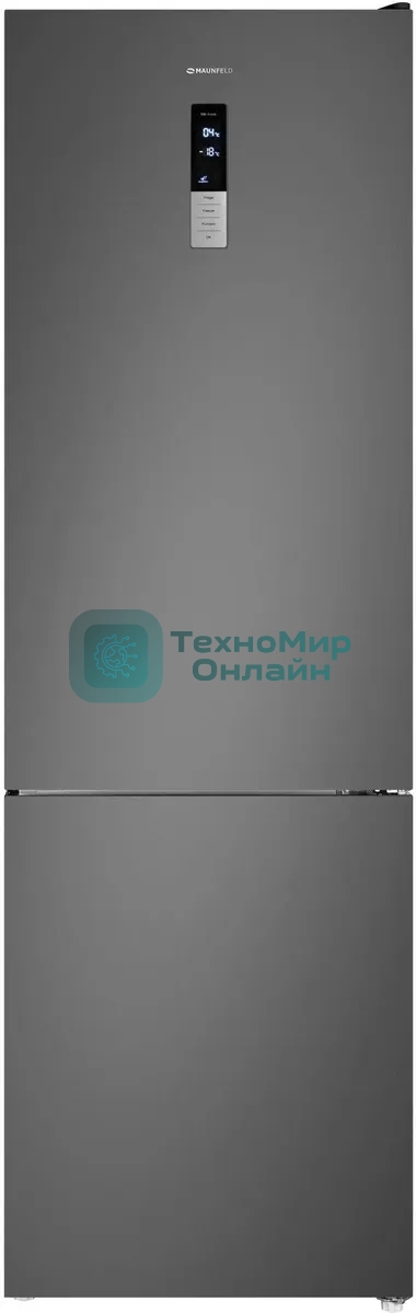 Холодильник Maunfeld MFF200NFSE нержавеющая сталь двухкамерный 271/106л морозилка снизу