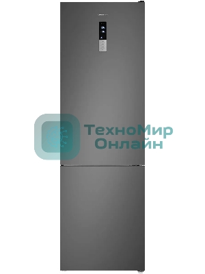 Холодильник Maunfeld MFF200NFSE нержавеющая сталь двухкамерный 271/106л морозилка снизу