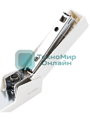 Степлер Deli ENS084 Nusign 24/6 26/6 (20 листов) белый, 100 скоб, коробка