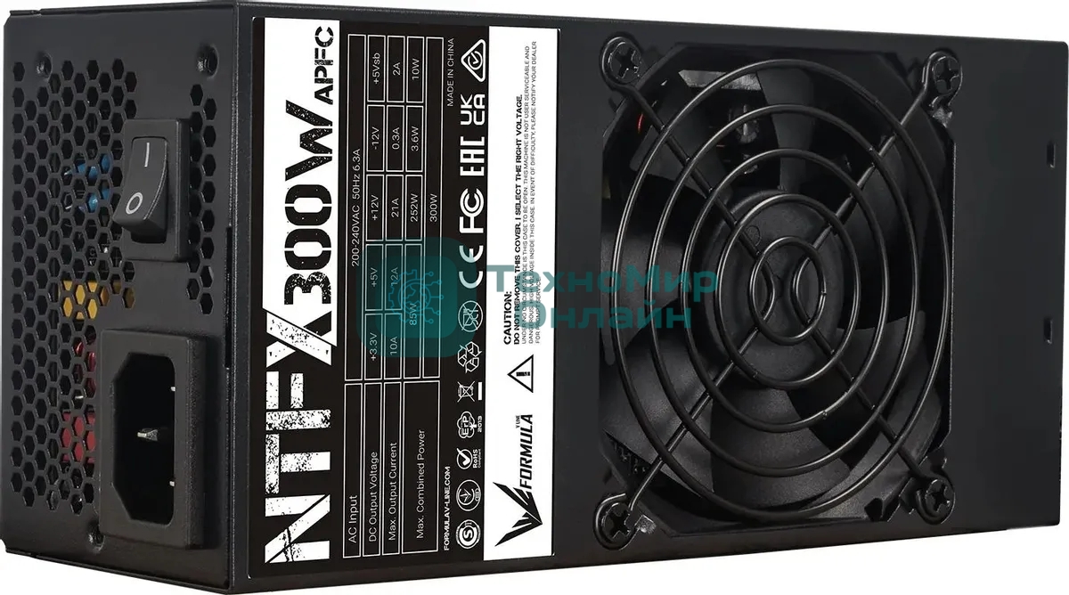 Блок питания Aerocool/Formula TFX 300W NTFX-300 (20+4pin) APFC 80мм fan 2xSATA Cab Manag RTL