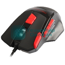 Мышь проводная Qumo Predator M80 черный, 3200 dpi, USB, кнопки - 8