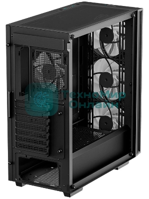 Компьютерный корпус Deepcool MATREXX 55 MESH V4 без БП, боковое окно (закаленное стекло), 3xARGB LED 140мм вентилятора спереди, 1xARGB LED 120мм вентилятор сзади, черный, ATX