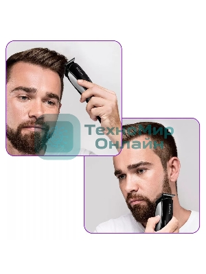 Триммер Kitfort КТ-3109 черный/серебристый 3Вт (насадок в компл:10шт)